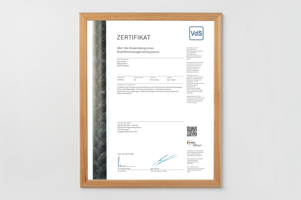 VdS DIN EN ISO 9001 : 2015-09 – Qualitätsmanagementsystem – Ampfing